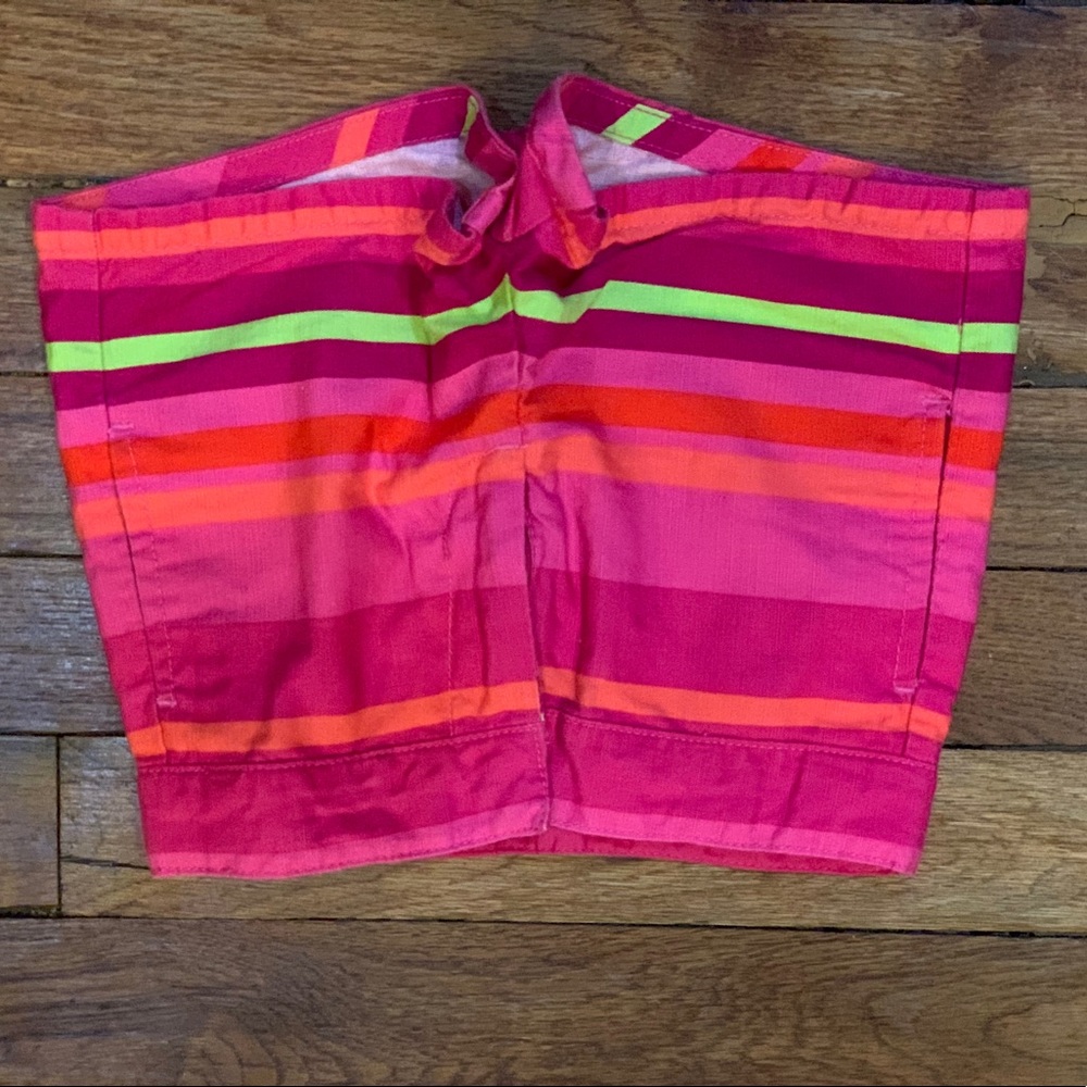 Gap kids pink stripe shorts